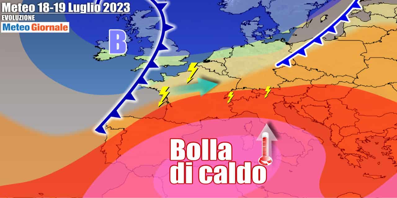 Meteo Italia: gran caldo a livelli record, forti temporali verso il Nord