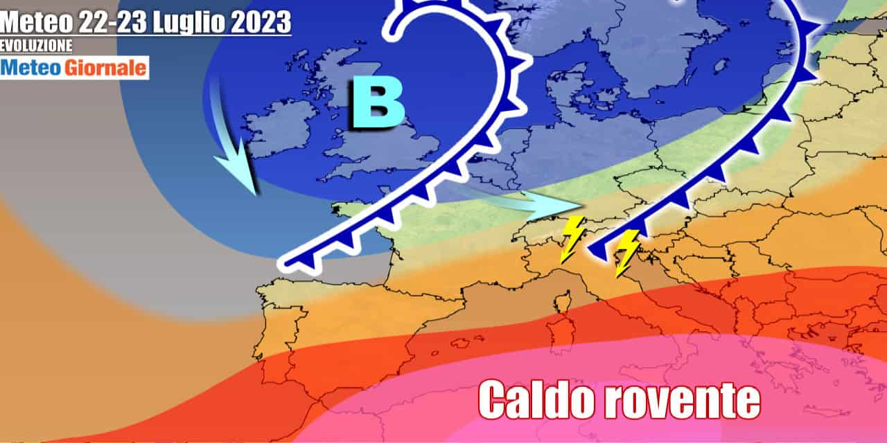 Meteo Italia: sfuriata di temporali al Nord, caldo bestiale al Centro-Sud