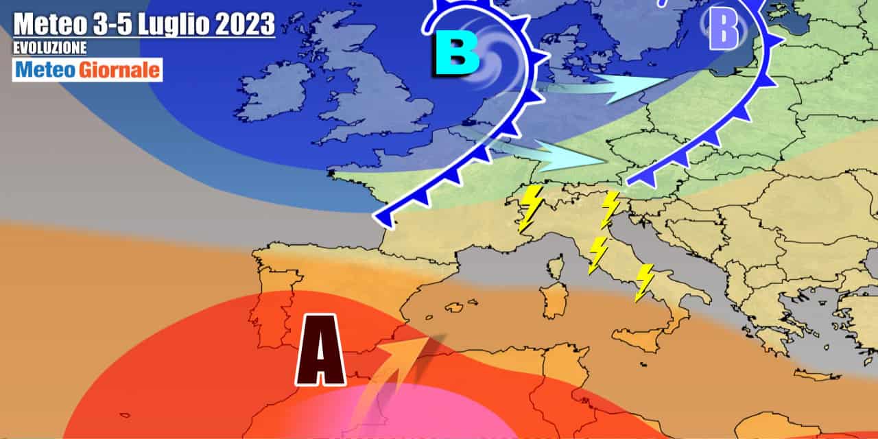 Meteo Italia: nuova settimana dai temporali al rovente anticiclone africano
