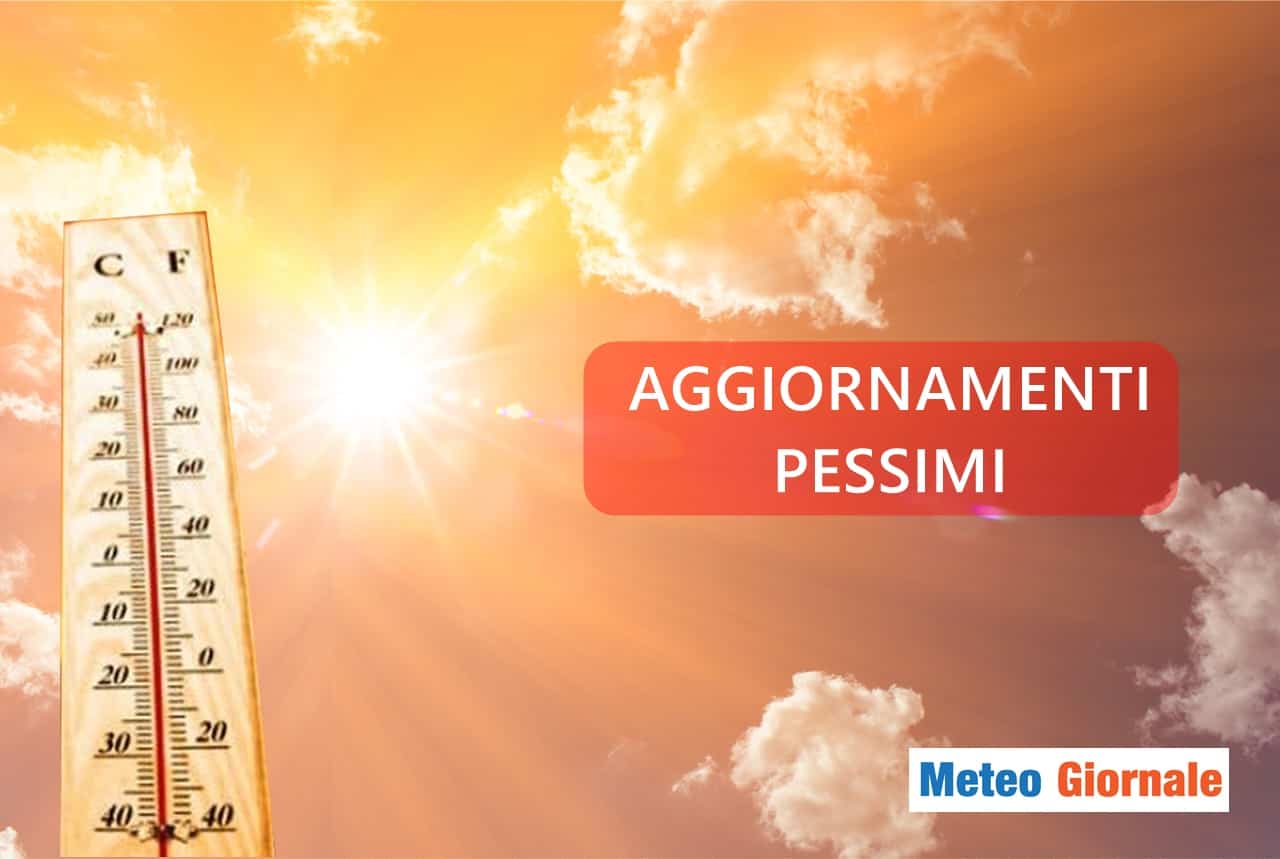 Meteo: ultimi aggiornamenti sul caldo sono improponibili
