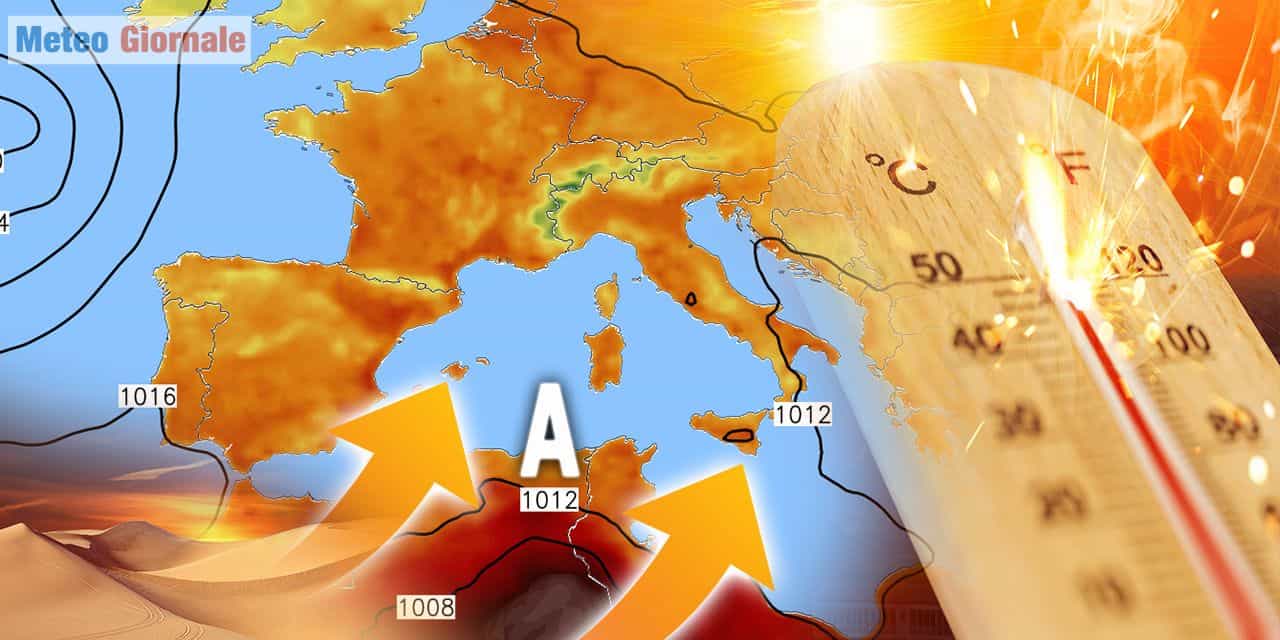 Meteo con ALTA PRESSIONE africana verso ITALIA. Le conseguenze le conoscete già