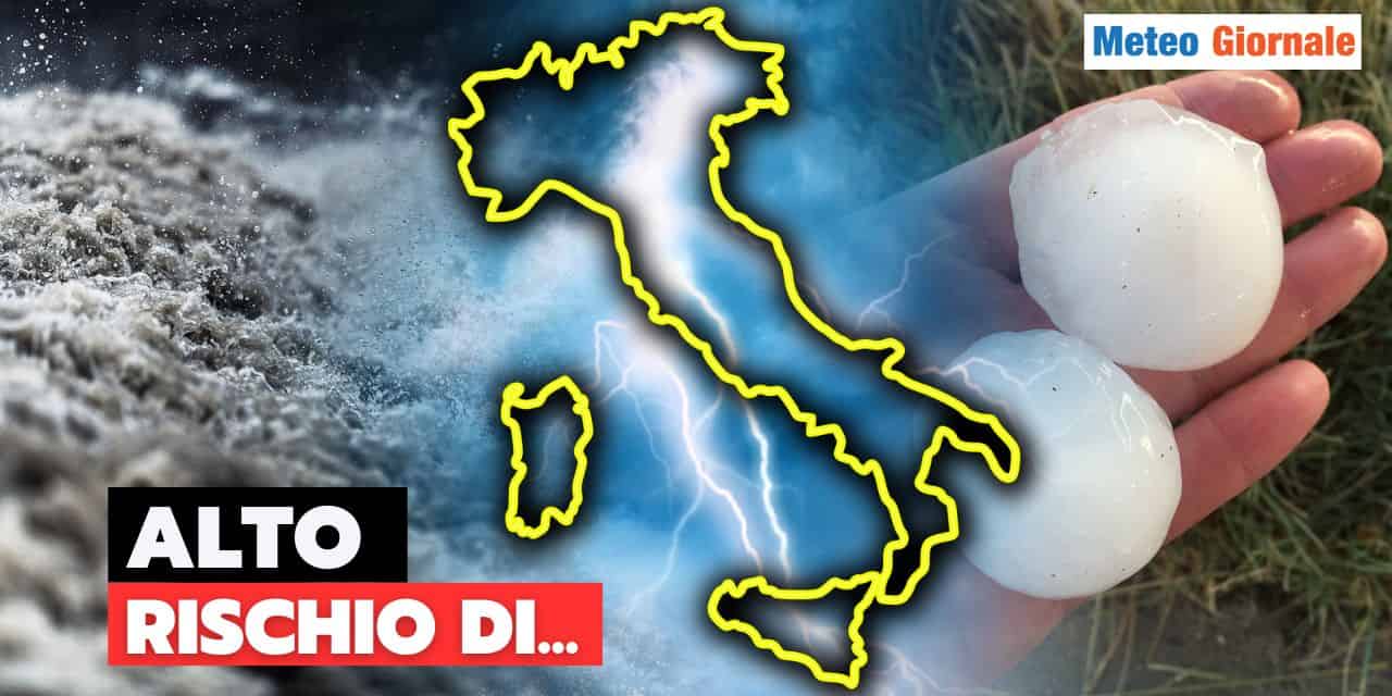 Meteo Estremo: caldo FEROCE. Ma poi venti FURIOSI e grandine GROSSA. I dettagli
