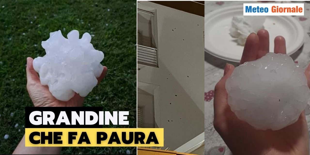 Meteo Veneto, dal caldo dei Tropici alla Grandine gigante. I Temporali fanno paura