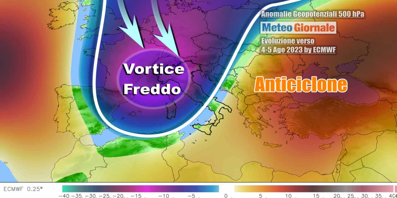 Meteo: clamoroso ribaltone con tracollo temperature, vediamo quando