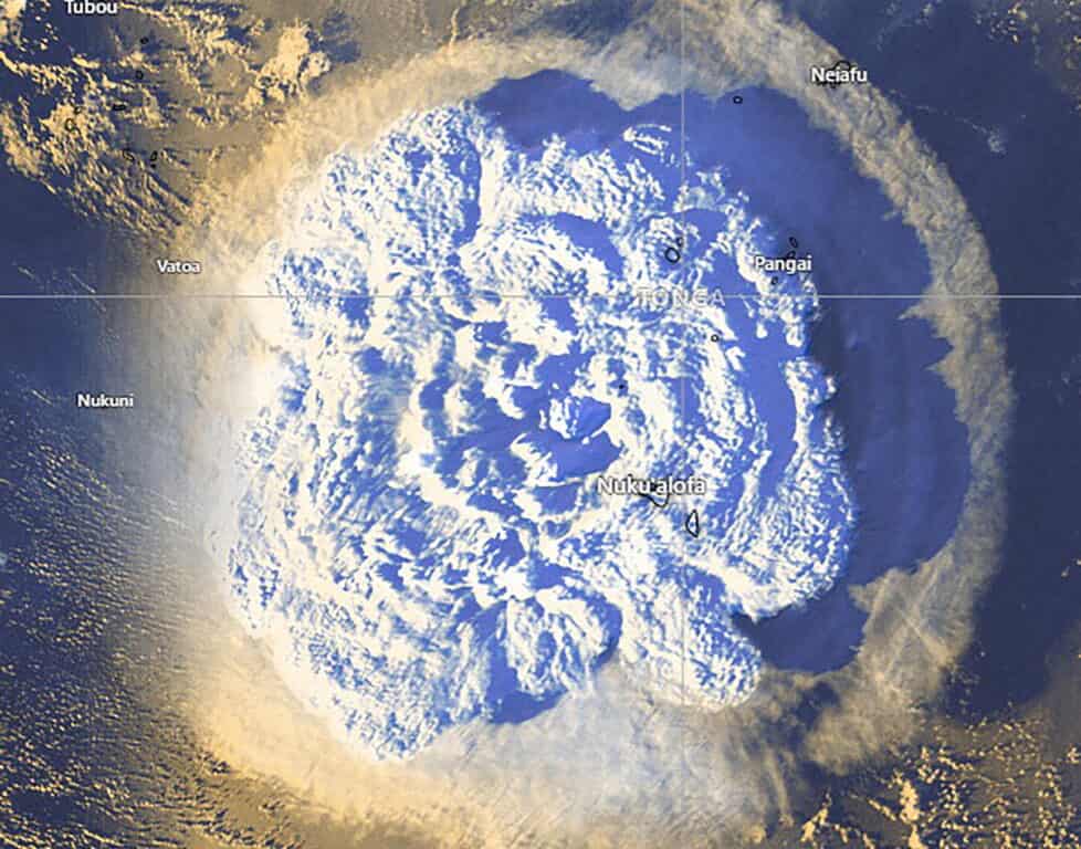 L’eruzione del Vulcano Tonga e le sue conseguenze sul riscaldamento globale