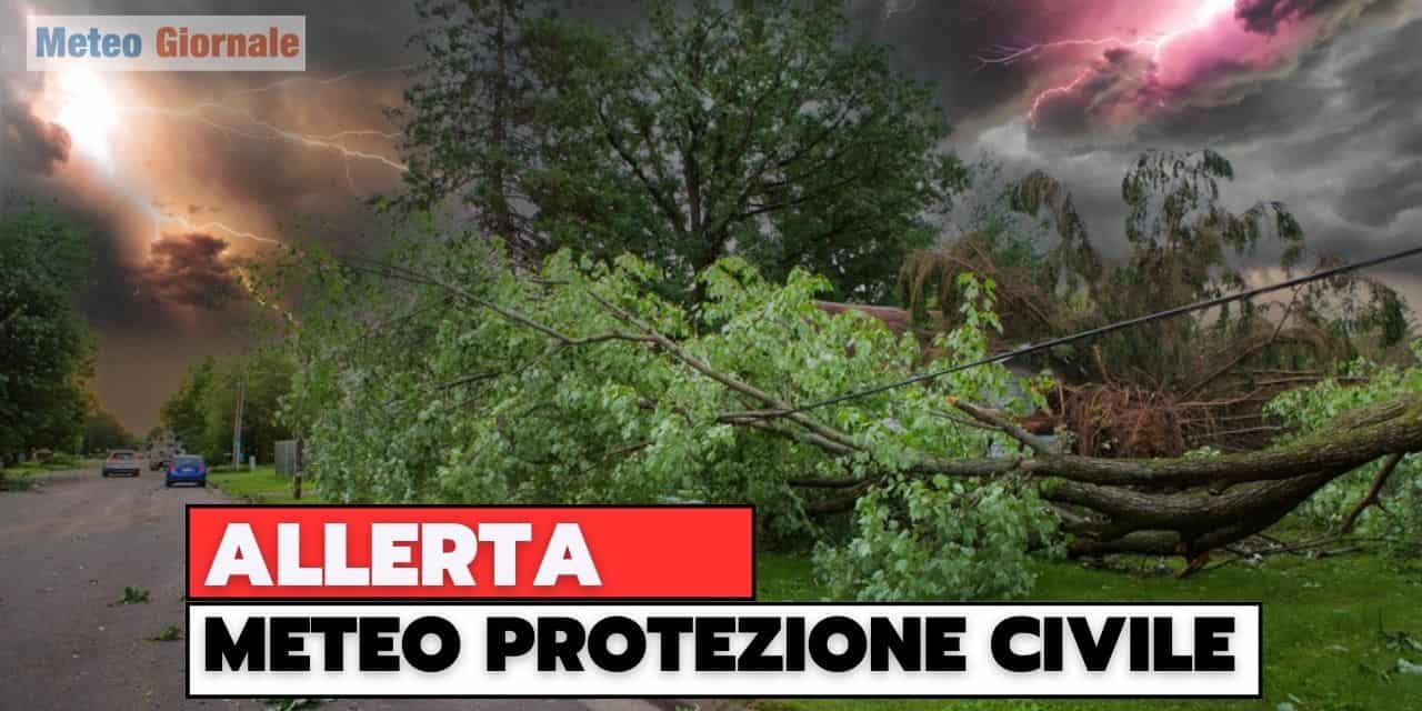 ALLERTA METEO della Protezione Civile prossime 24 ore su Italia, dettagli