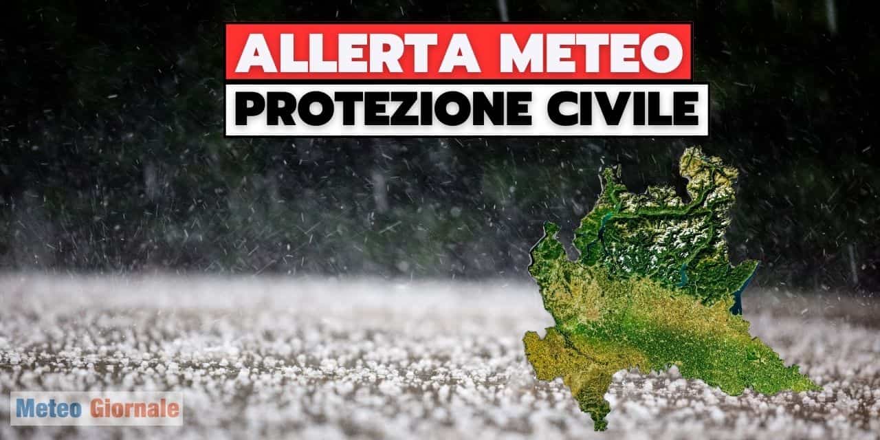 Allerta Meteo Lombardia per forti temporali e vento diffuso da Protezione Civile
