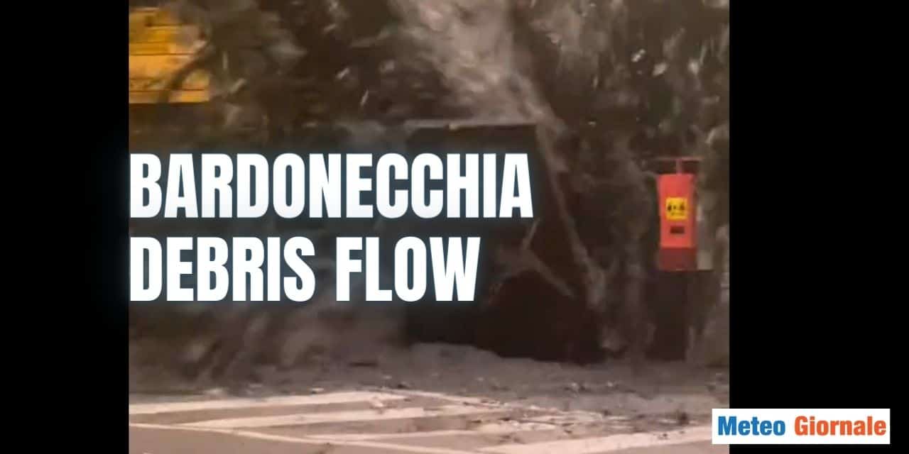 Meteo Piemonte, eccezionale temporale, allagamenti con pesante nubifragio a Bardonecchia. Video