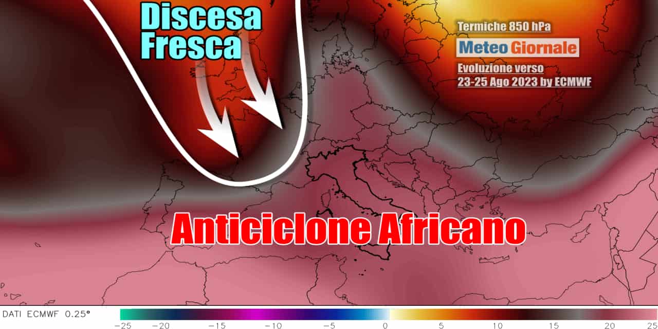 Meteo: stop al caldo, l’anticiclone africano spazzato via, vediamo quando