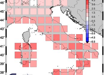 Temperatura media, anomalia.