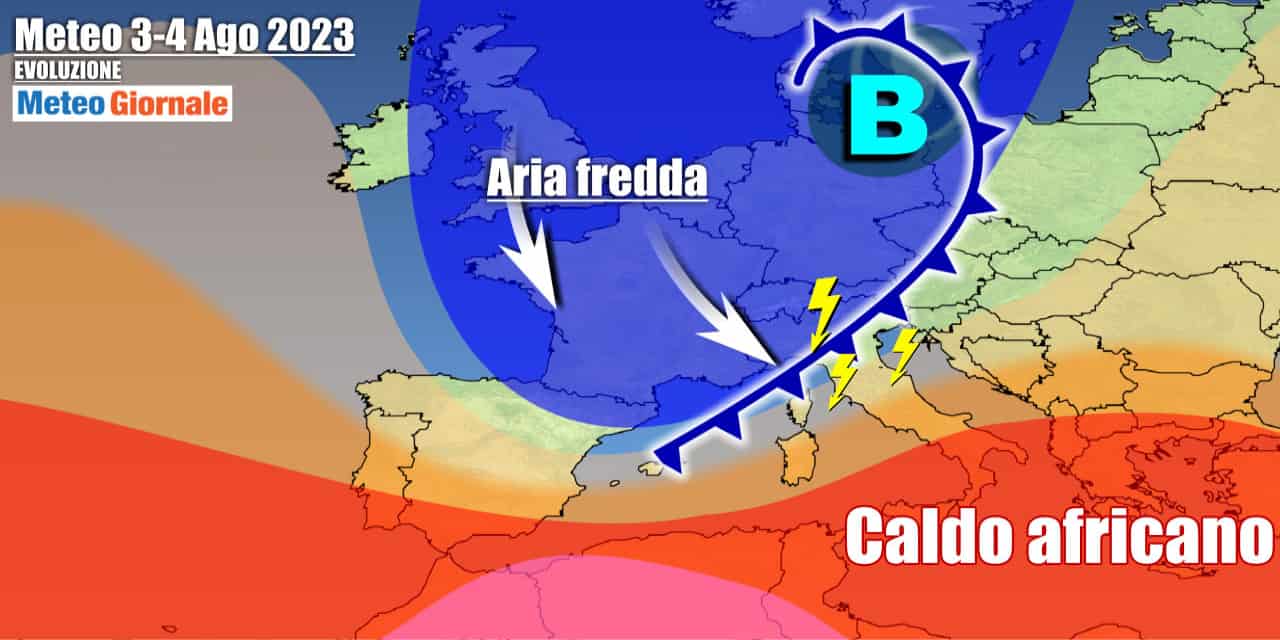 Meteo Italia: irrompe un ciclone nel cuore dell’Estate, con crollo termico