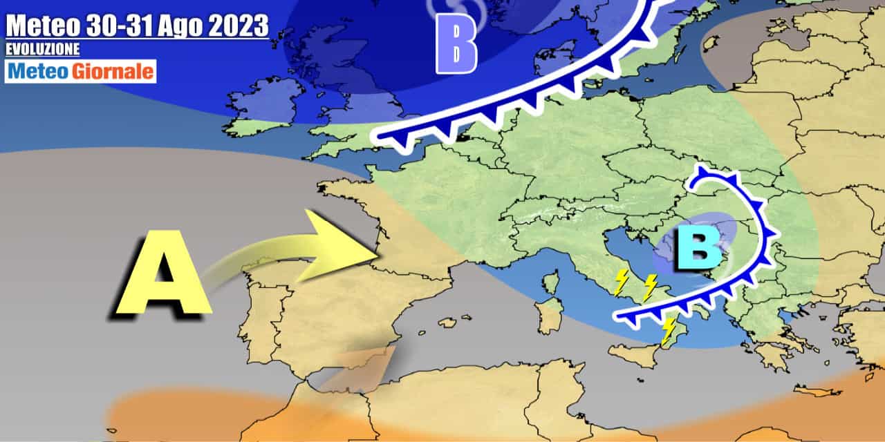 Meteo Italia: Ciclone di fine Estate e stop caldo africano, novità in vista