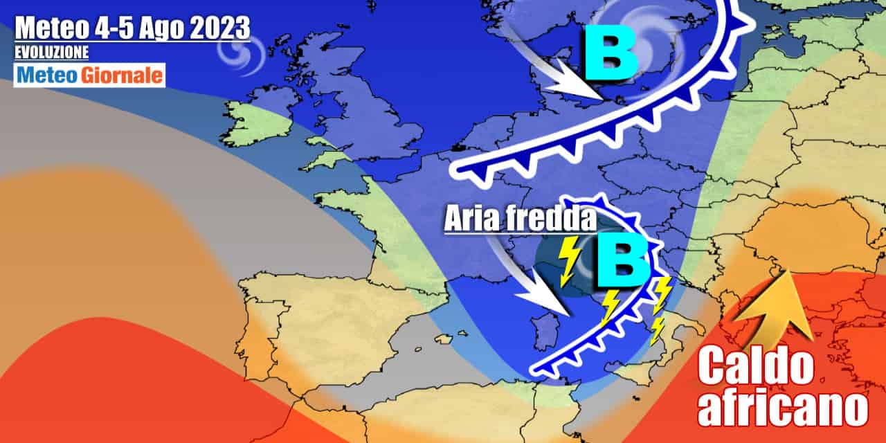 Meteo 7 Giorni: ciclone freddo piomba sull’Italia, crisi dell’Estate