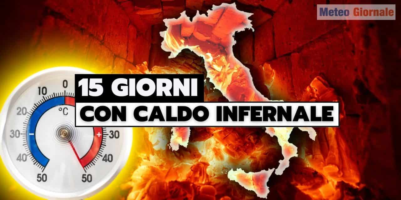 Aggiornamento: CENTRI METEO prevedono caldo disumano. Temperature anche 10 gradi sopra la norma
