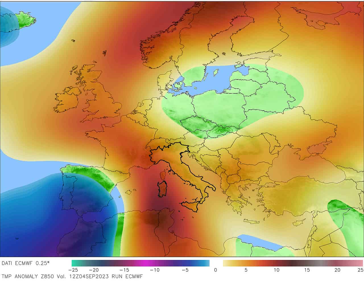 CALDO: sterzata meteo "estiva a Settembre": l'Estate che non vuole cedere il passo all'Autunno 2 t850anom og 144