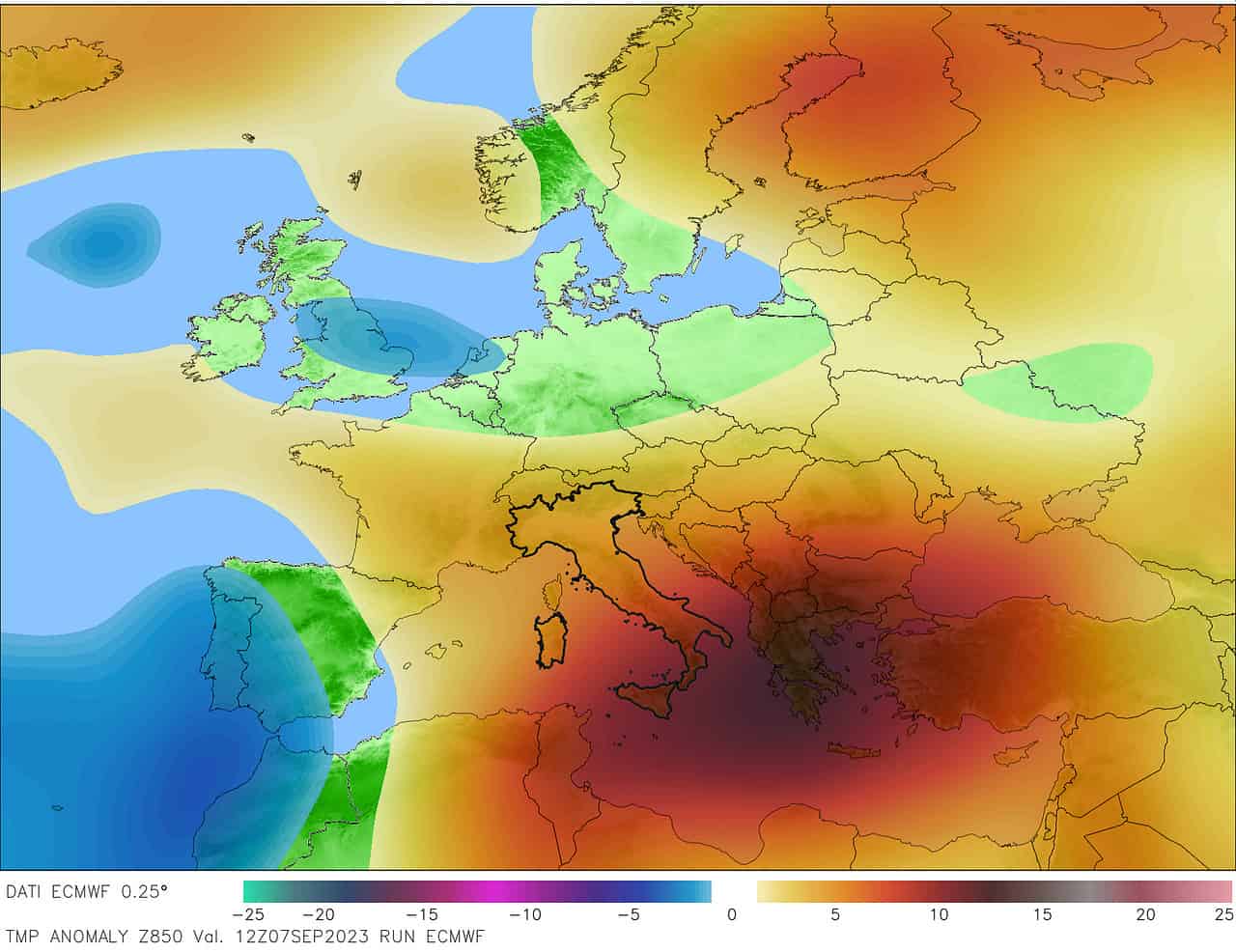 CALDO: sterzata meteo "estiva a Settembre": l'Estate che non vuole cedere il passo all'Autunno 4 t850anom og 216