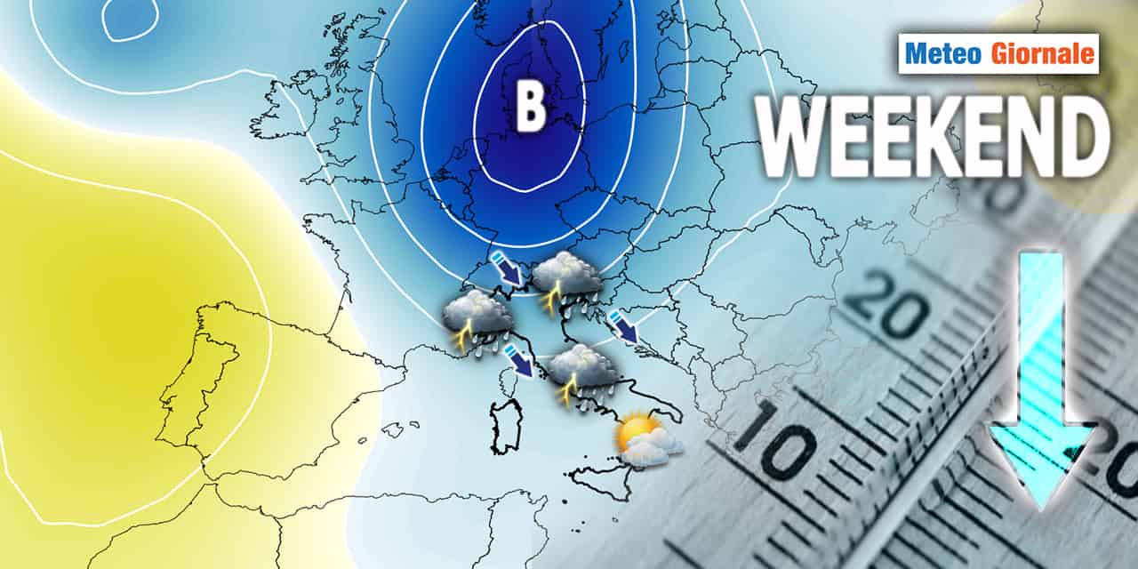 Meteo Weekend: Temporali e Temperature giù! E il grande caldo se ne va