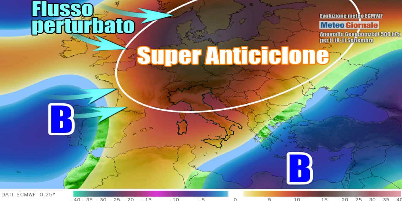 Meteo: mostruoso anticiclone, ma sta per cedere e cambia tutto lo scenario