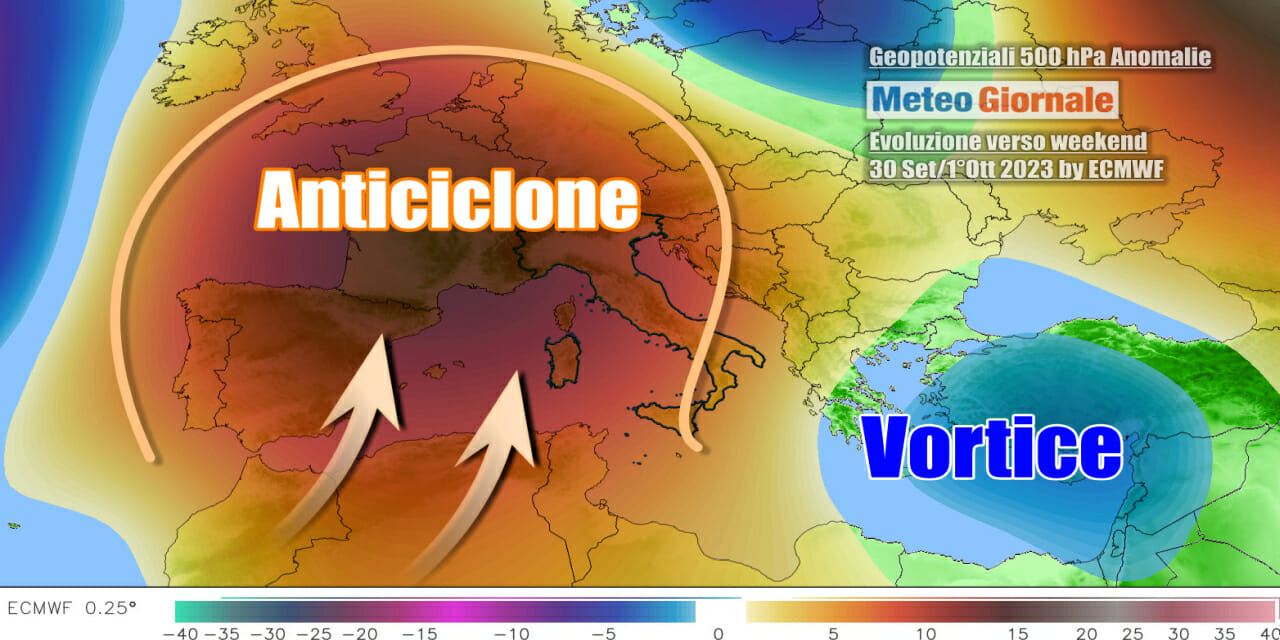C'è un possibile anticiclone caldo per fine mese