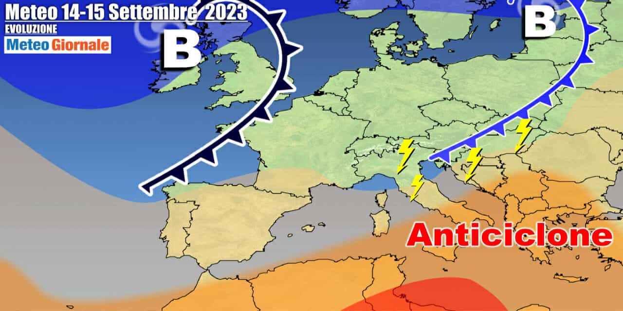 Meteo Italia: arrivano i temporali, poi nuova rimonta dell’anticiclone