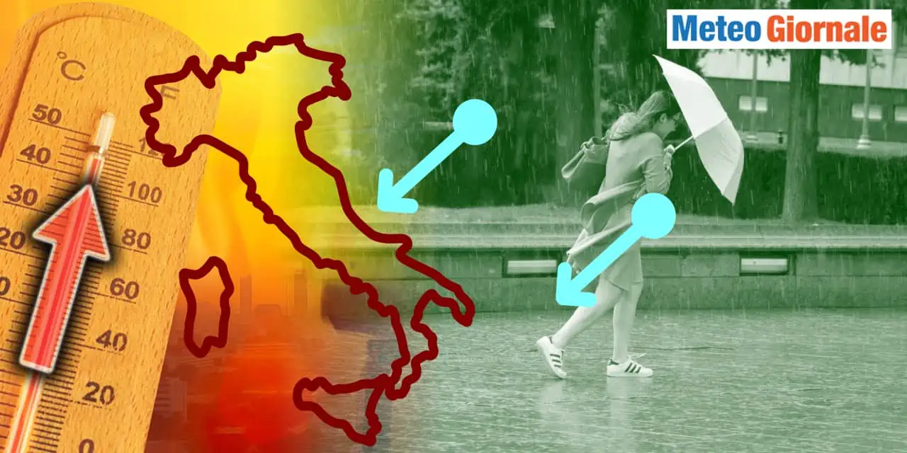 Aria più fresca stoppa il caldo africano dall'Italia