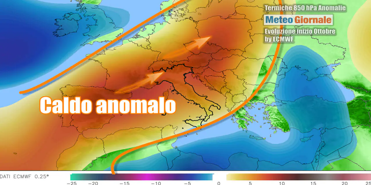 Il grande caldo non mollerร la presa nemmeno a inizio Ottobre