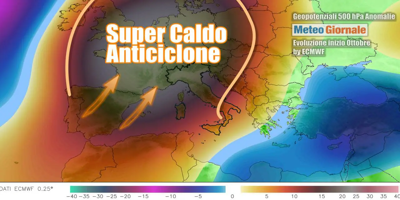 Anticiclone subtropicale in grande spolvero