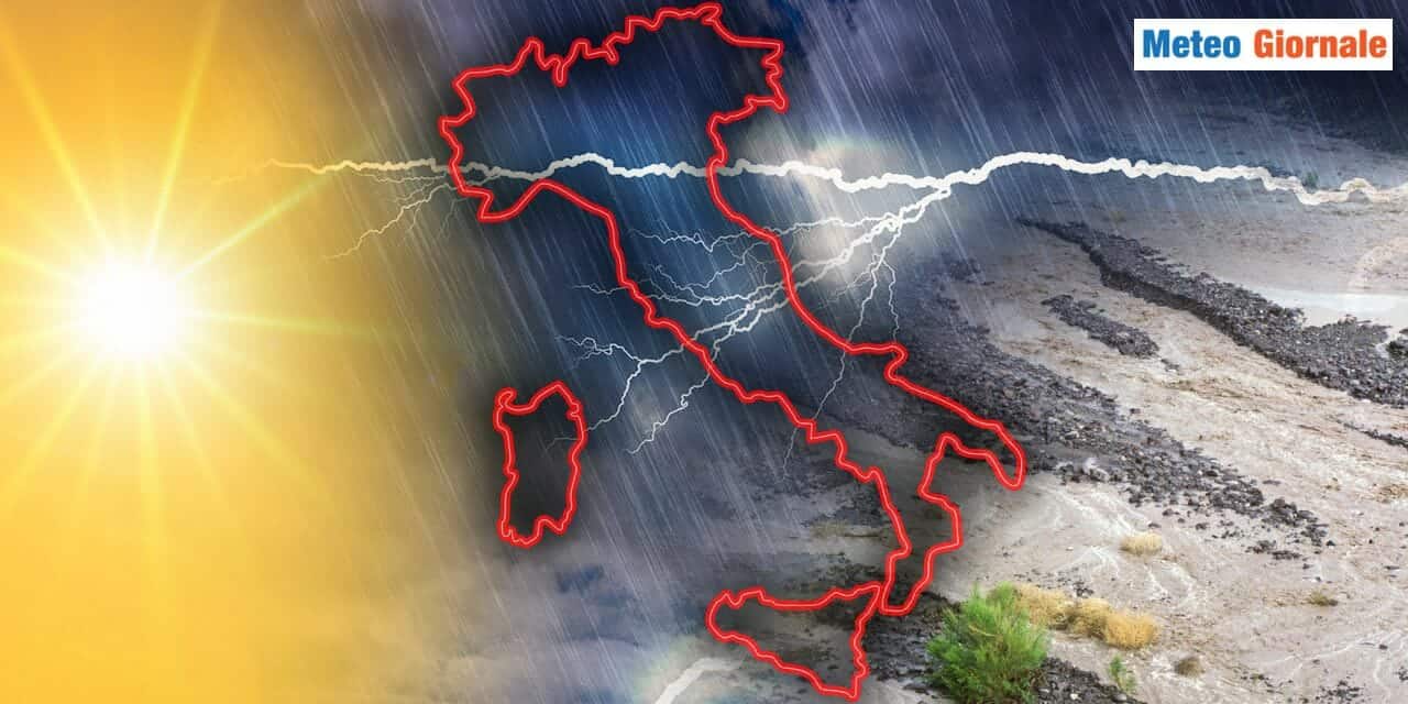 Week-end di stampo AUTUNNALE: FORTI TEMPORALI E CROLLO TERMICO