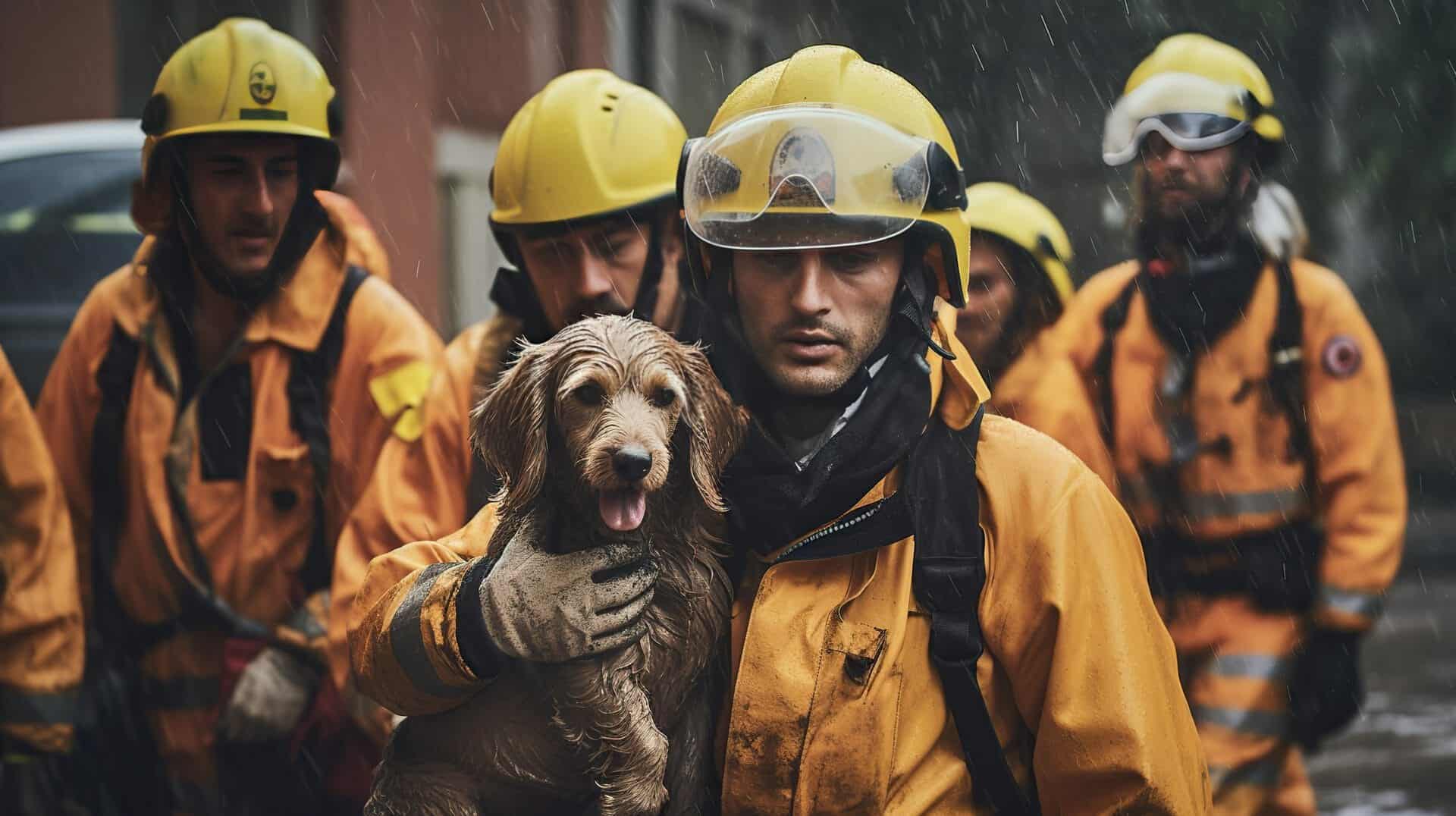 Animali salvati durante le alluvioni