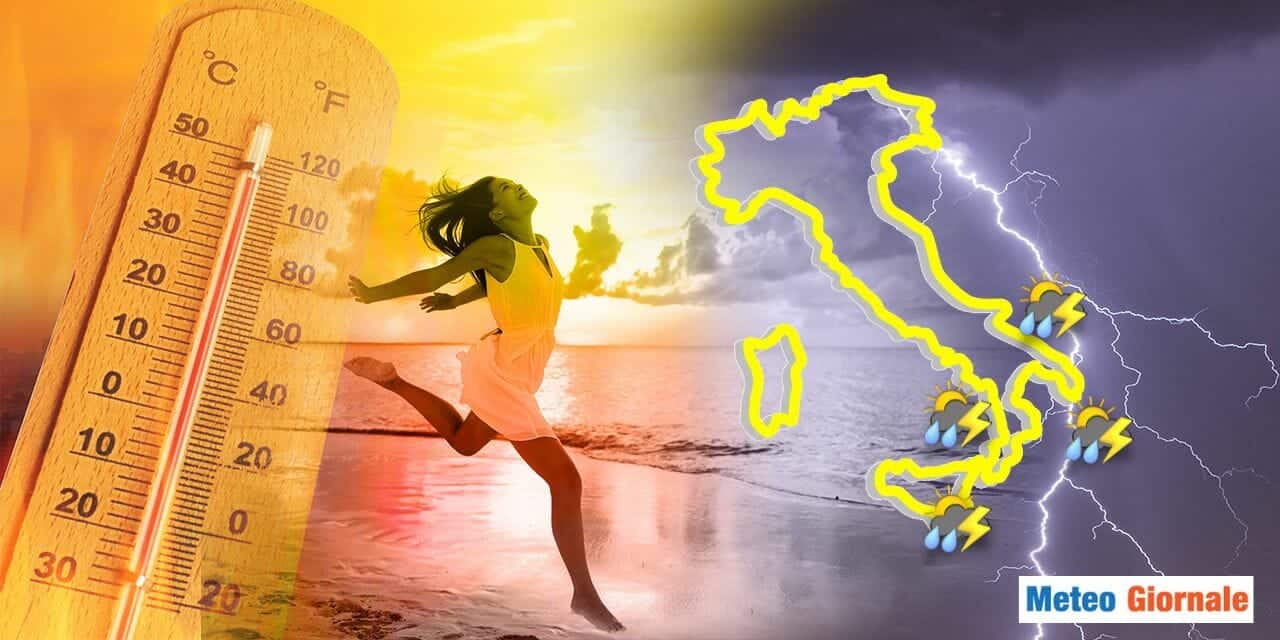 Meteo: TEMPORALI al SUD, torna il CALDO altrove!