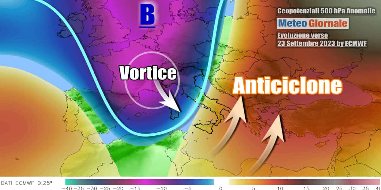 Meteo: Ciclone pronto a farci piombare in Autunno, stop definitivo al caldo