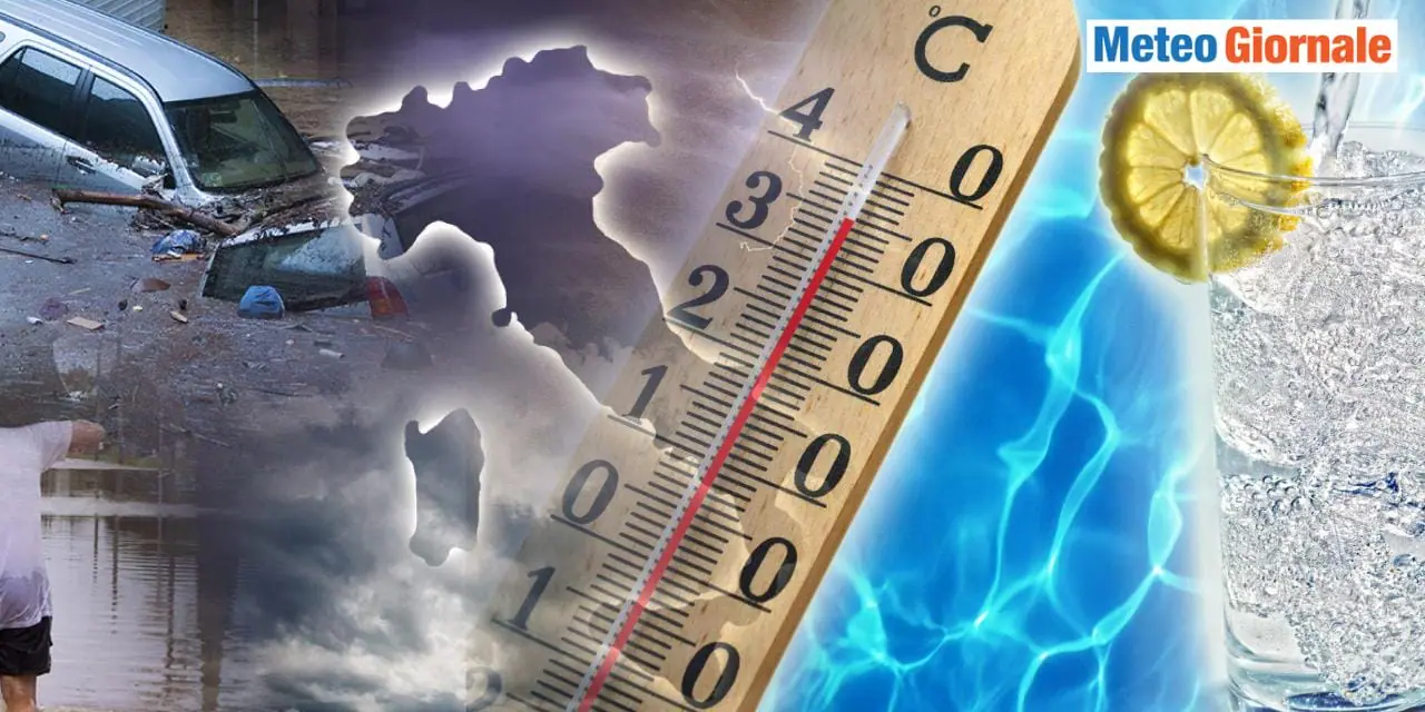 Meteo: Italia tra maltempo e feroce ritorno del caldo africano