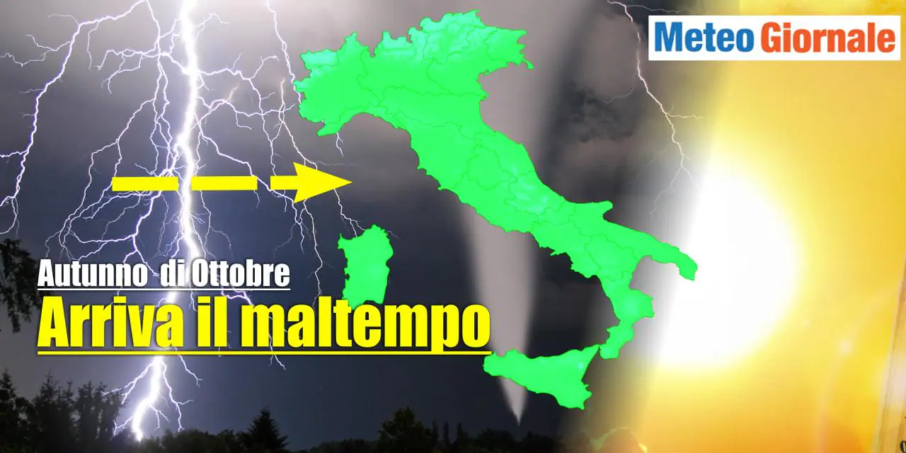 Meteo: maltempo in arrivo dopo il caldo anomalo, Autunno sale in cattedra