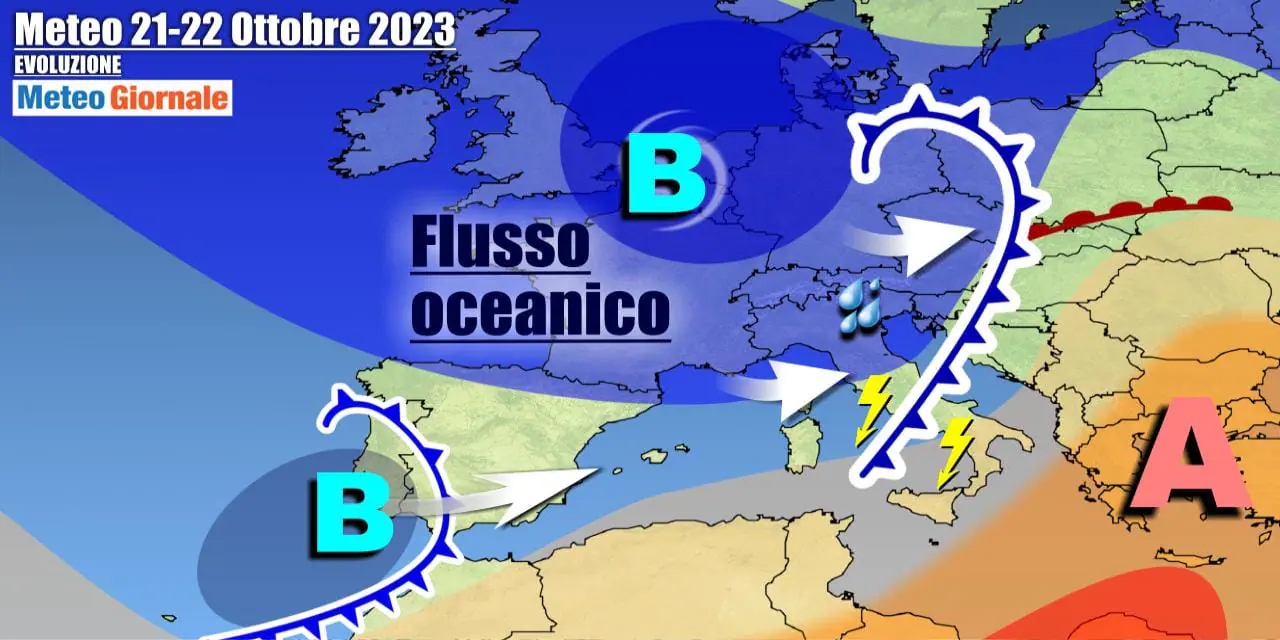Meteo Italia: dal caldo africano alla sfuriata di maltempo e crollo termico