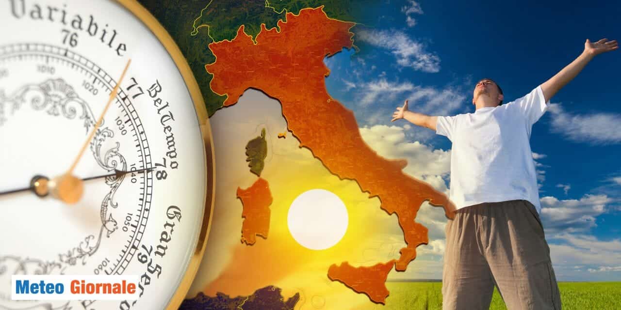 Meteo: l’Anticiclone si rafforza, oltre 30 gradi nel Weekend!