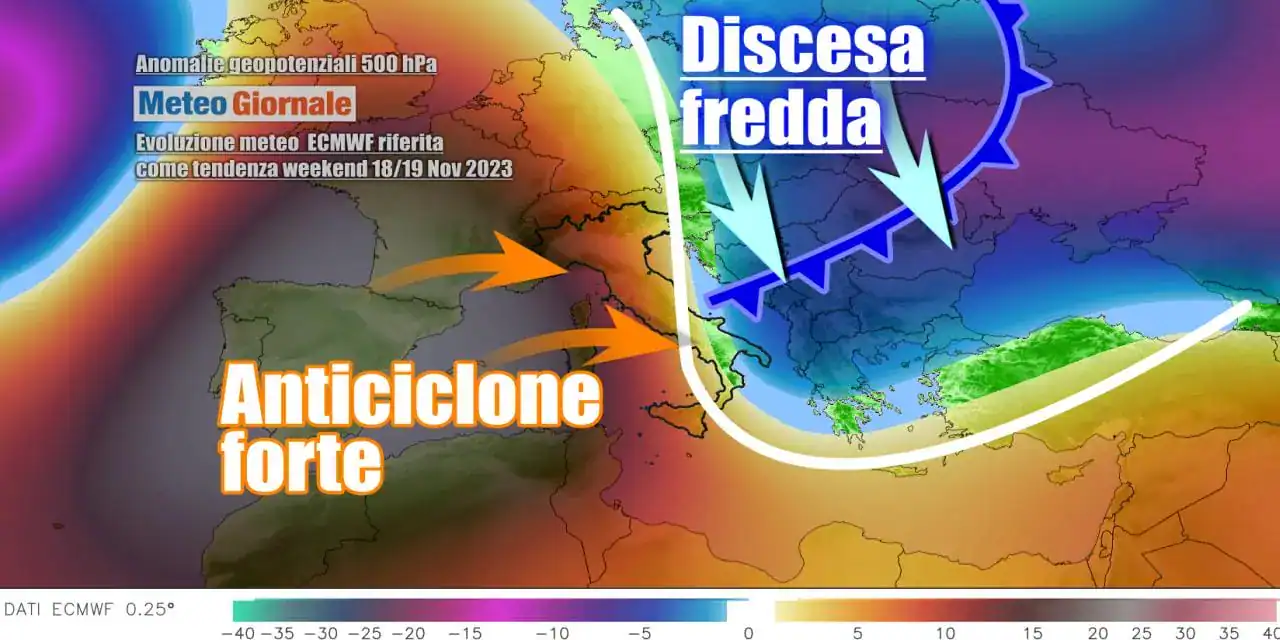 Meteo weekend con la prima botta artica, c’è un clamoroso cambio di rotta