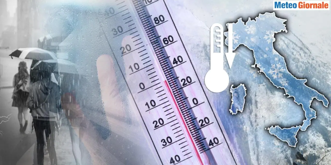 Meteo: dal maltempo alla prima offensiva dell’Inverno con freddo e neve