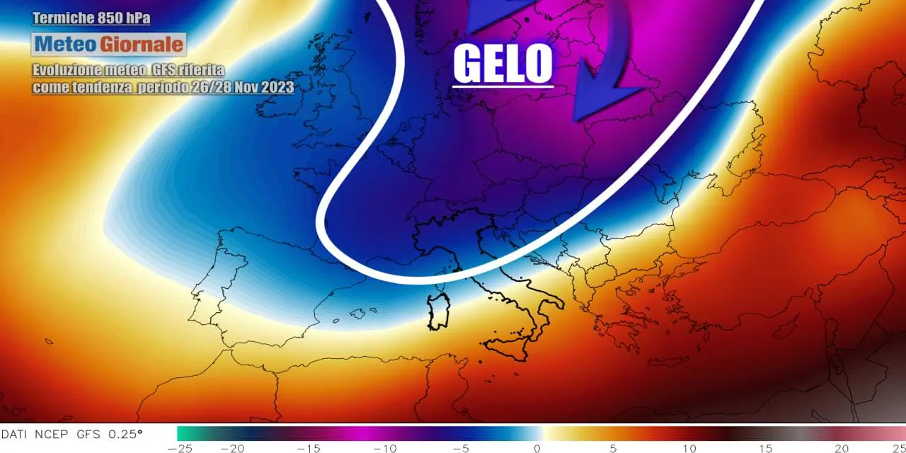 Meteo: cambia tutto, il Generale Inverno pronto a sbarcare a fine Novembre