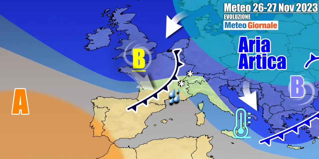 Meteo Italia: parte l’Inverno nel weekend, poi arriverà neve a bassa quota