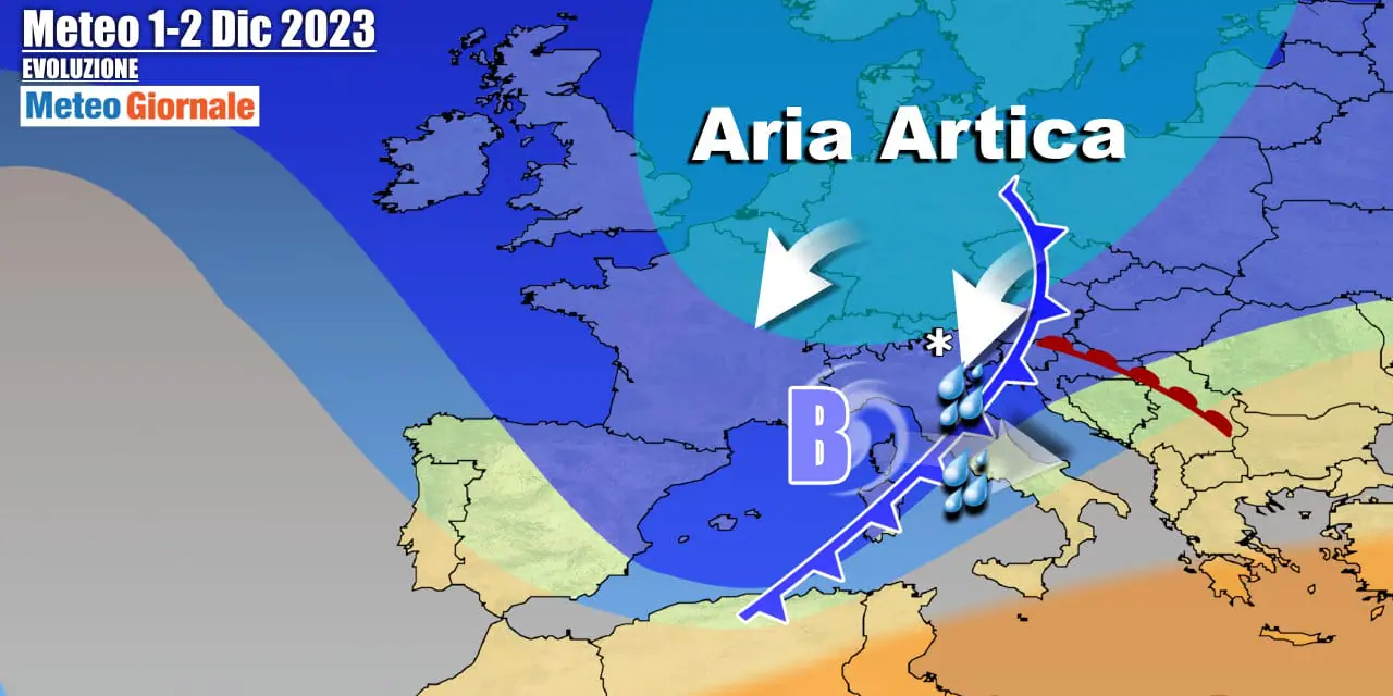 Meteo Italia: perturbazione in arrivo, con neve e poi altro freddo artico