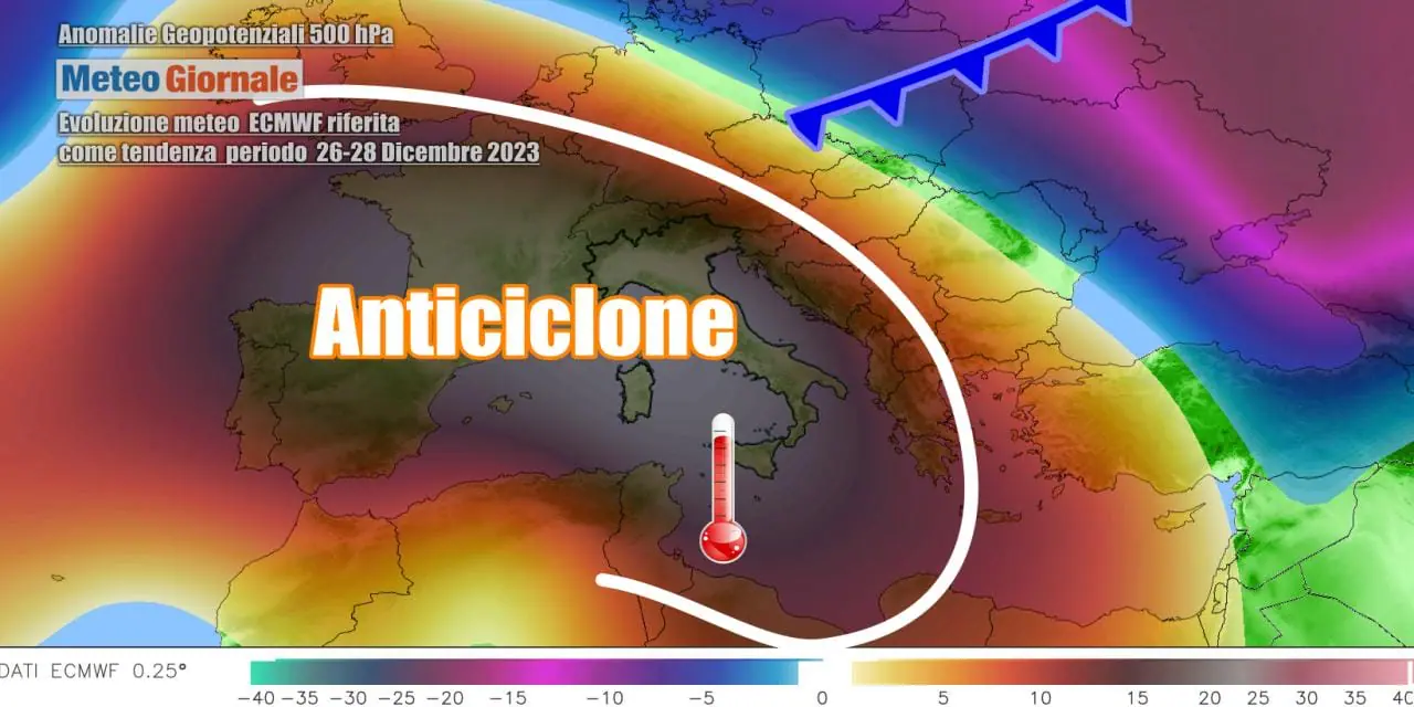 L'anticiclone non intende allentare la presa