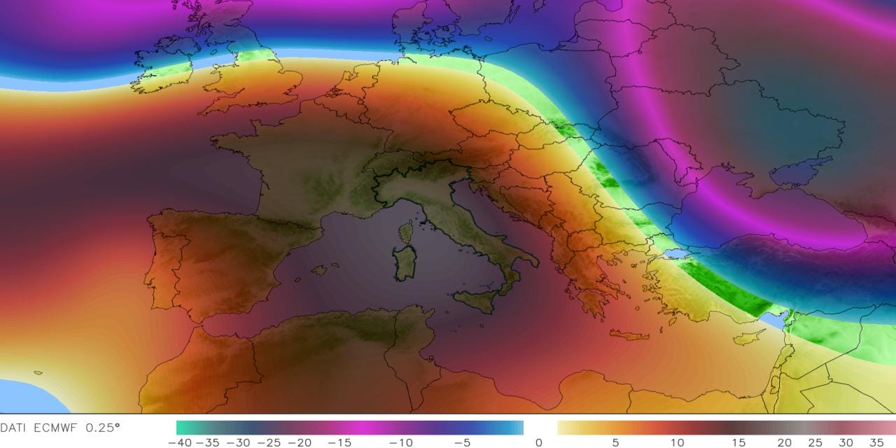 Forte anticiclone nel periodo di Natale