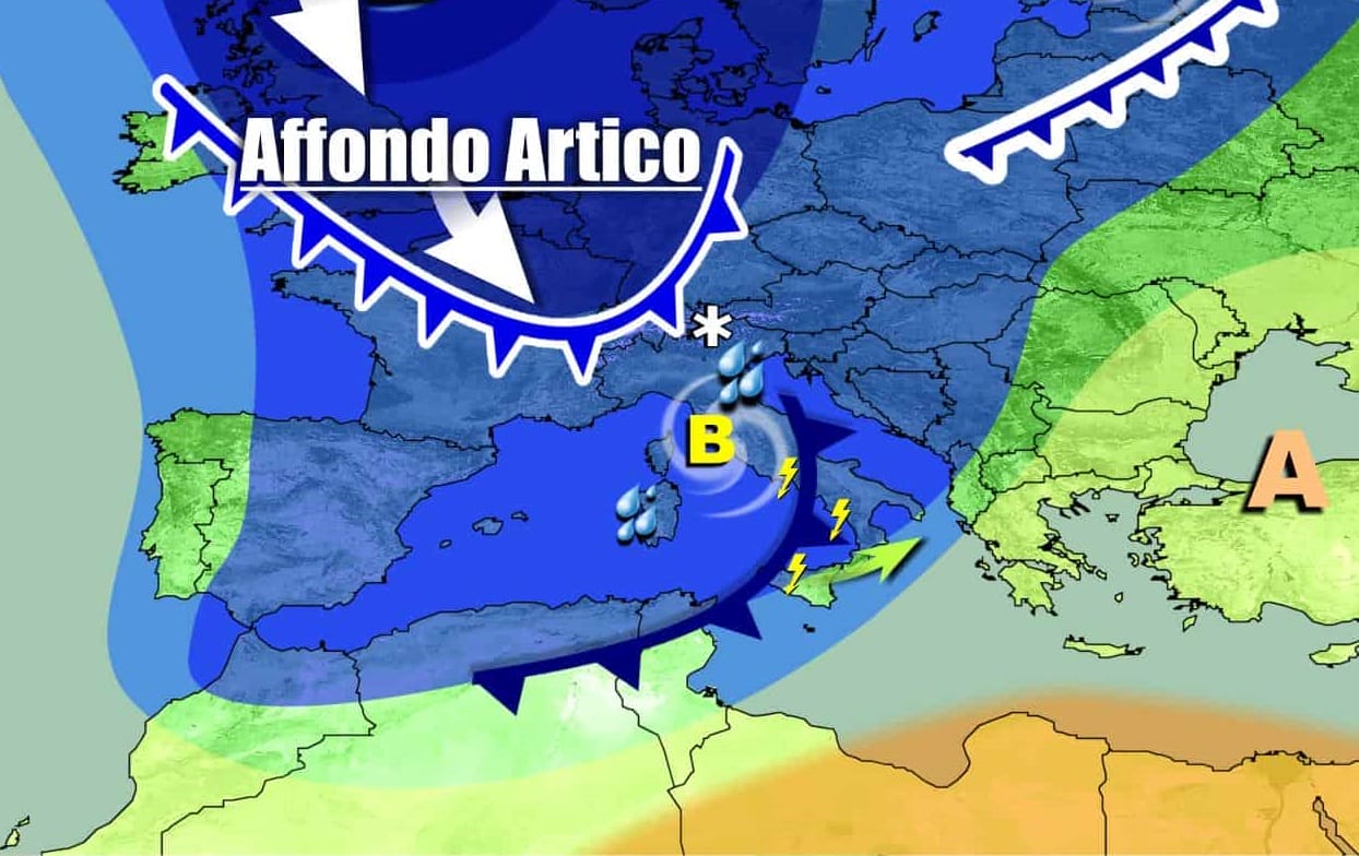 Meteo: cambio di rotta, PIOGGIA e neve. Maltempo diffuso tra vortici e pertubazioni. Torna l’inverno