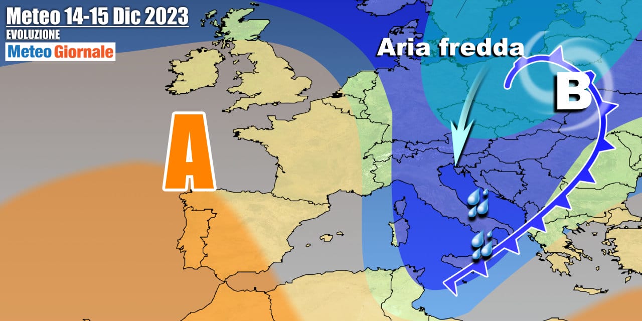 Meteo Italia: arriva la perturbazione di Santa Lucia, crollo temperature