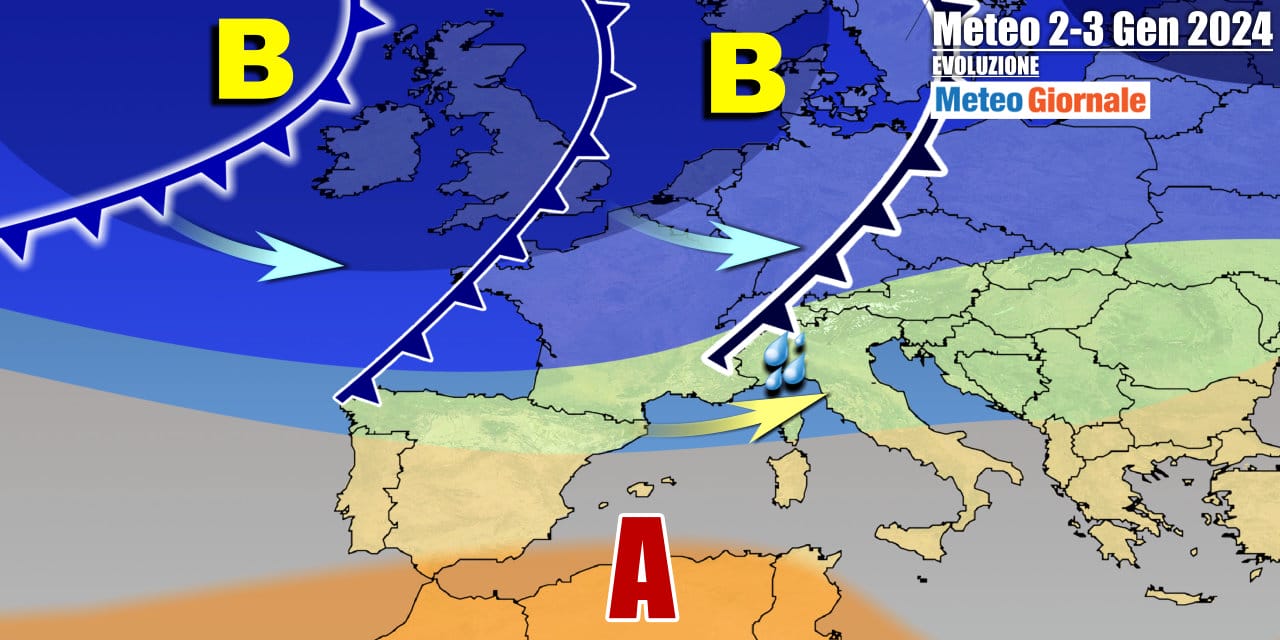 Meteo Italia: pioggia e neve, la svolta invernale dalla Befana