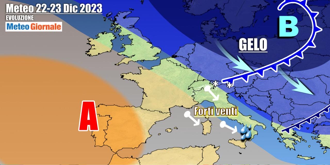 Meteo Italia: burrasca in arrivo, le ultime novità per i giorni di Natale