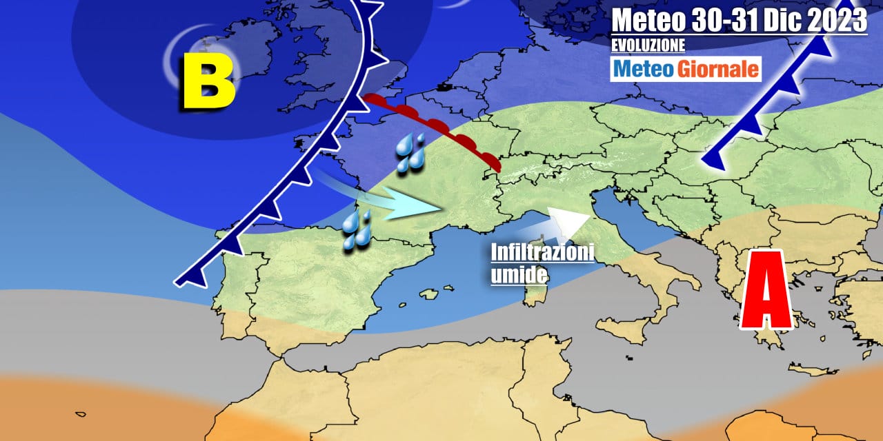 Meteo Italia: pioggia e neve tra San Silvestro e Capodanno, vediamo dove