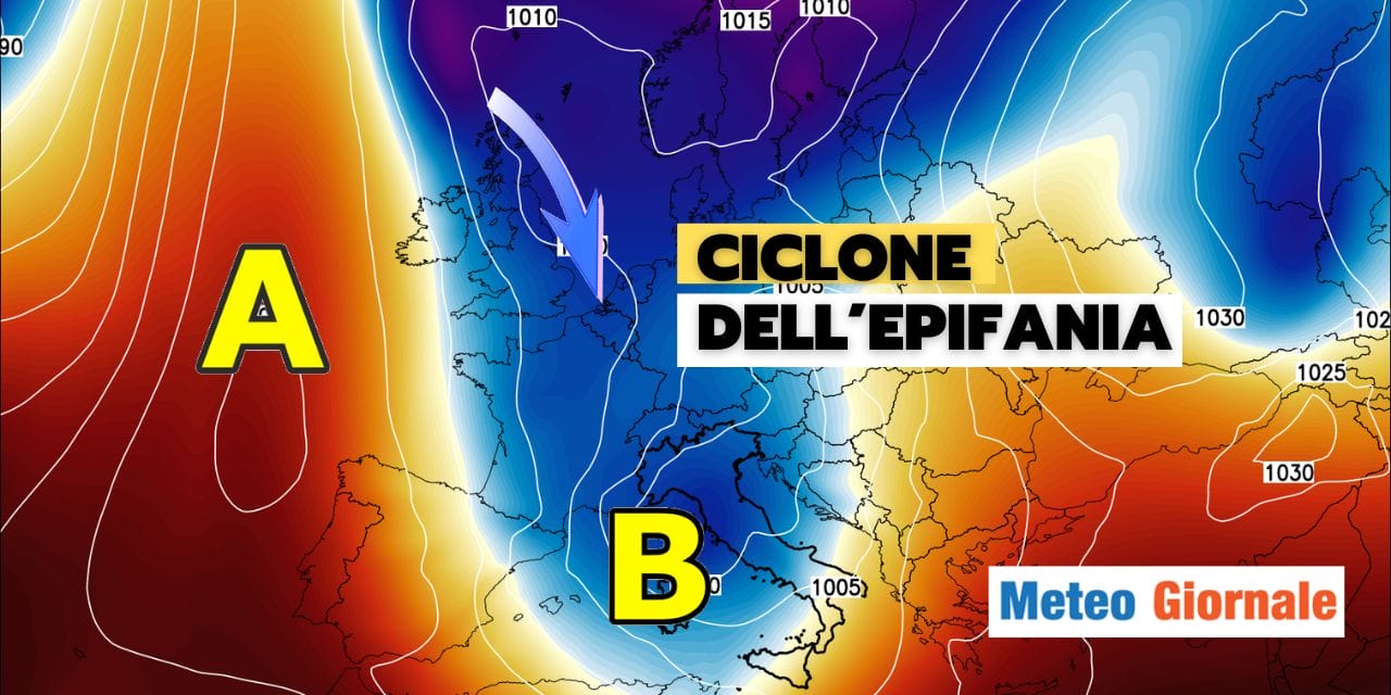 Meteo: befana nell'occhio del ciclone, arrivano pioggia, freddo e neve
