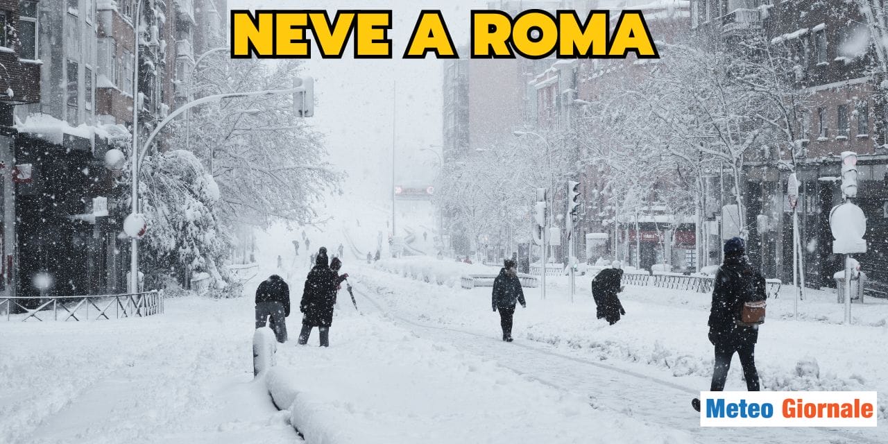 Meteo Roma, la più forte neve del secolo in un giorno sino mezzo metro