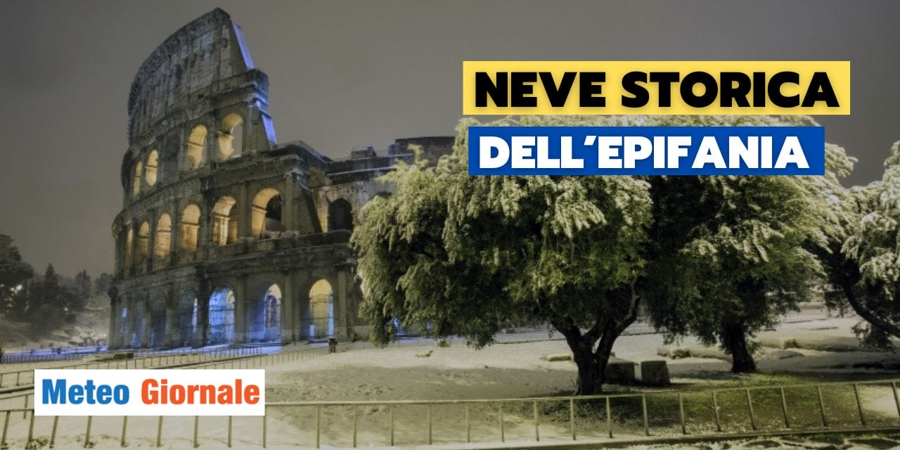 Meteo: gelo storico con vagonate di neve. Epifania da 15 cm per Roma